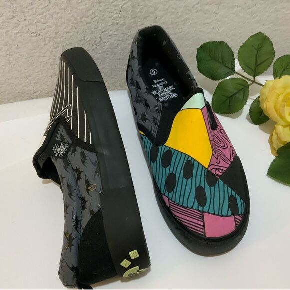 Disney X Ground Up Tim Burton's Nightmare Before Christmas Jack & Sally Loafer's - Picture 6 of 10
